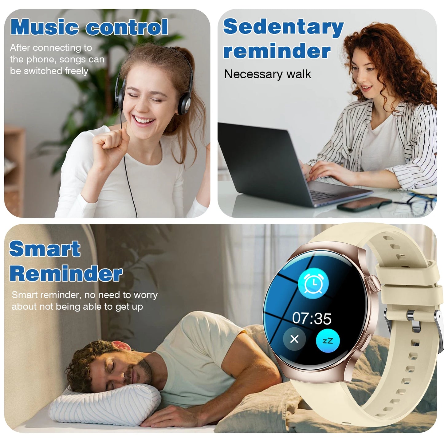 LOMAXFR HD Touch Smart Watch – Calls, Music & Fitness