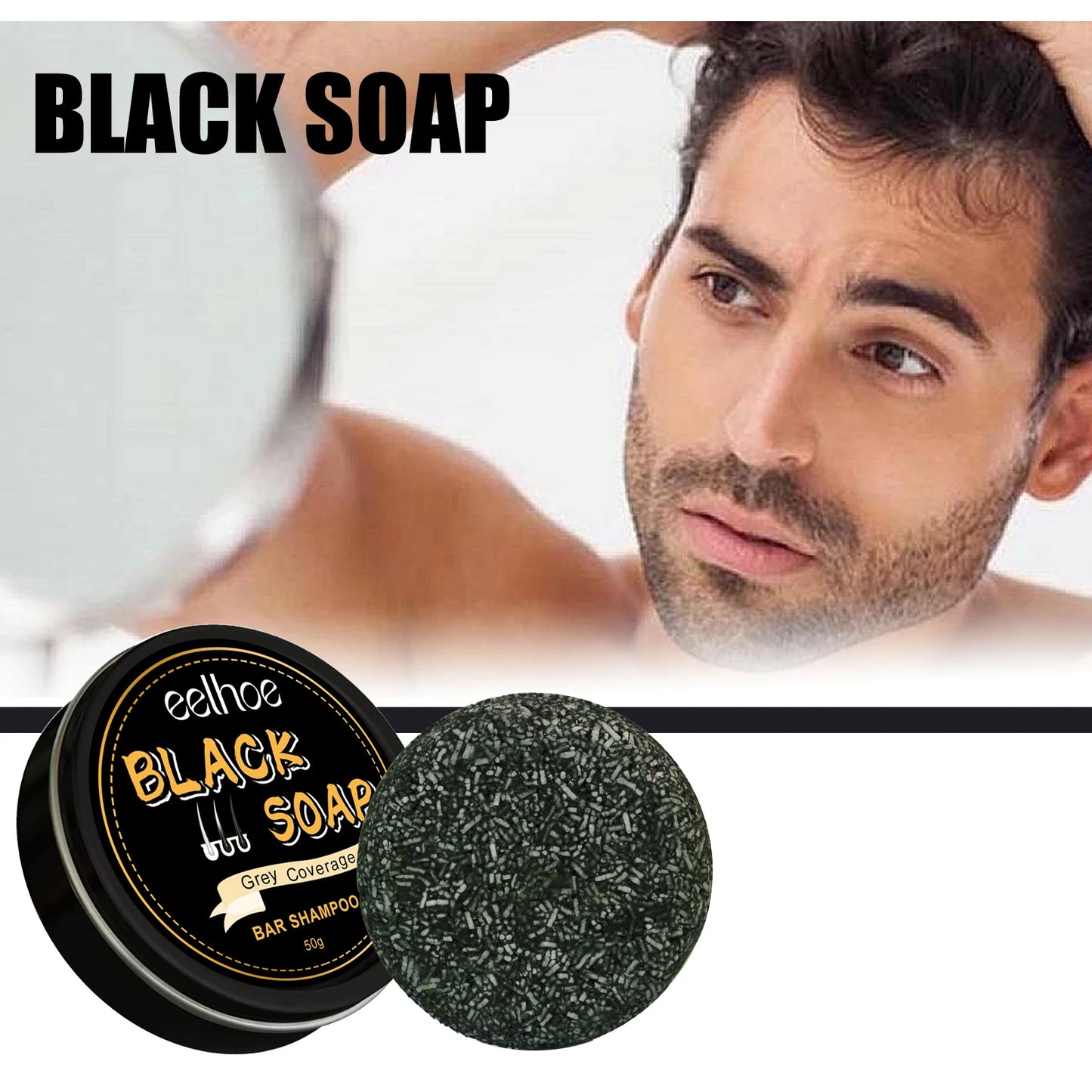 White to Black Hair Soap Effectively Remove White Hair Repair Damaged Hair Follicle Restore Natural Color Anti Gray Hair Shampoo Peaceful Pleasures Health and Wellness
