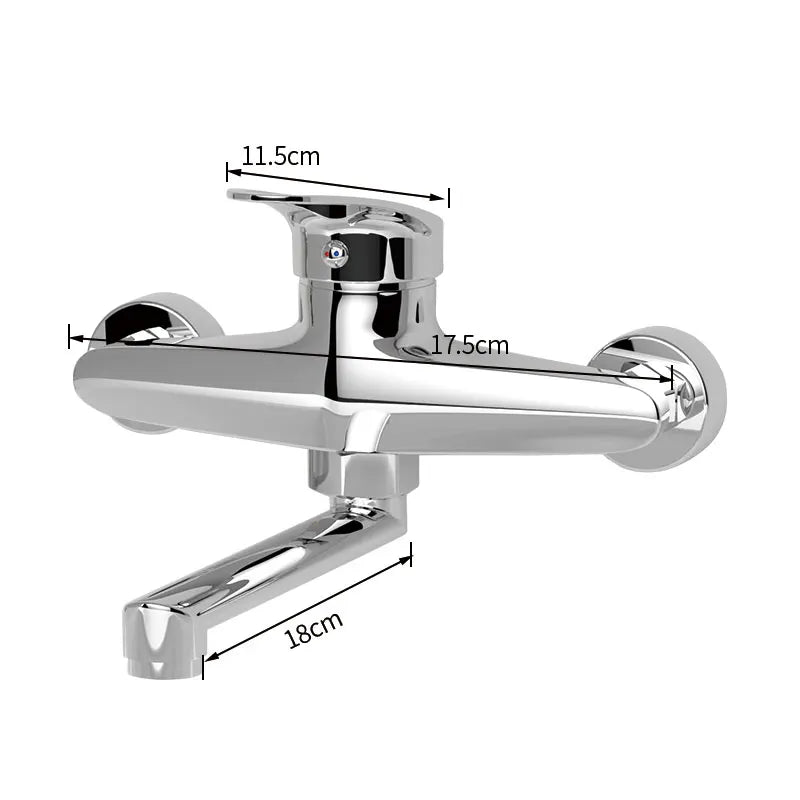 Wall Mount Single Handle Kitchen Mixer Faucet | Hot & Cold Tap