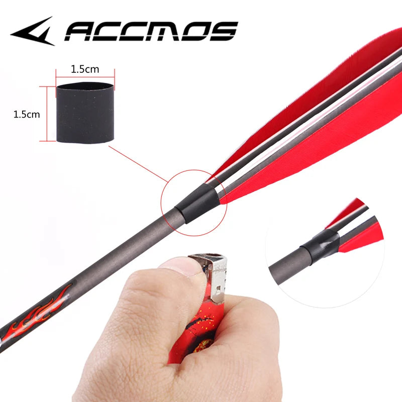 Real Feather Archery Heat Shrink Tube DIY Arrows Diameter