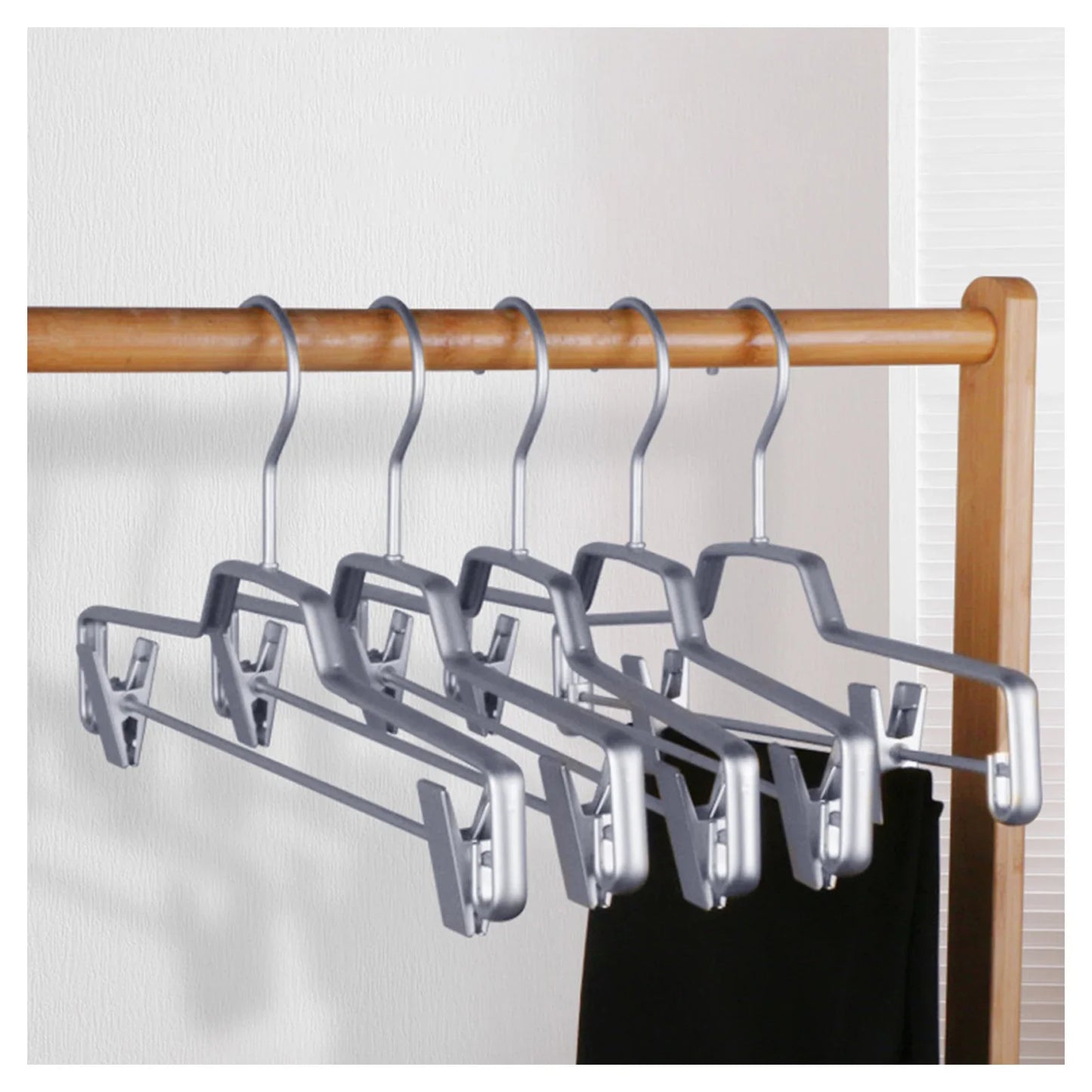 5-Pack Heavy-Duty Aluminum Alloy Coat Hangers | Clothes Rack