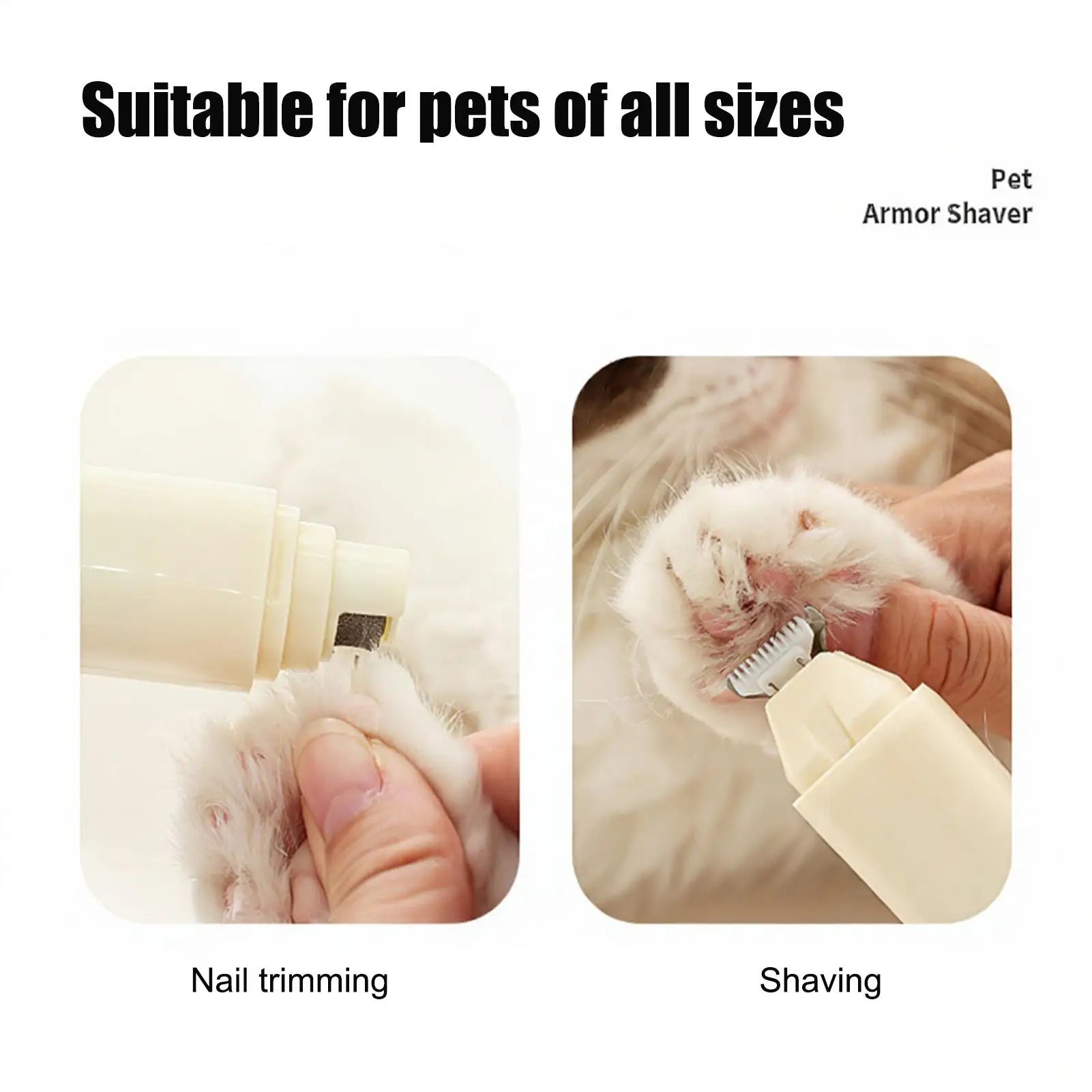 2-in-1 Quiet Dog & Cat Hair Clipper with LED Light | Paw Trimmer Pet Hair Clipper Peaceful Pleasures Health and Wellness