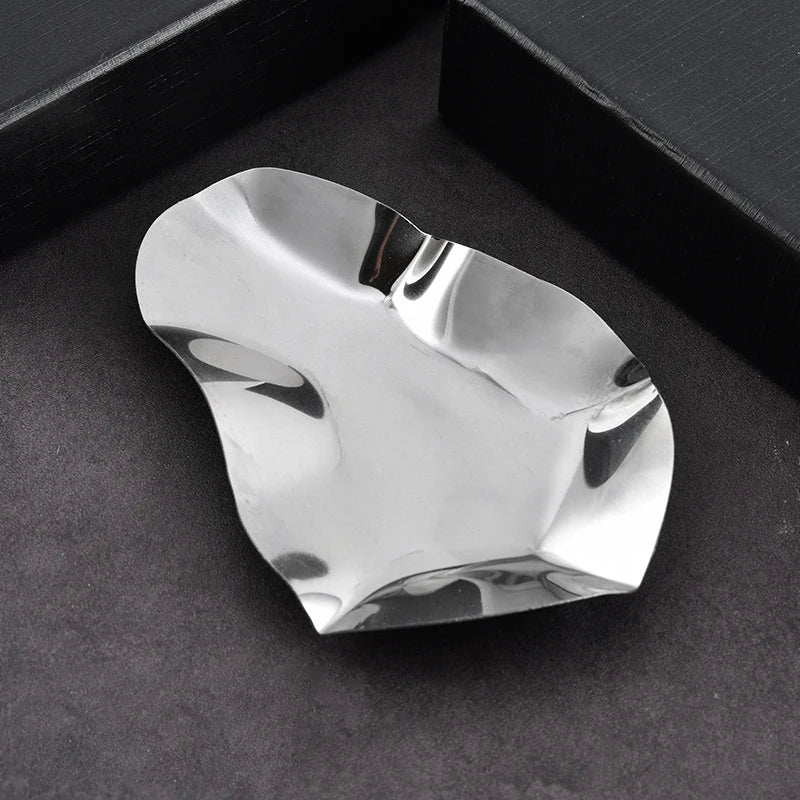 Stainless Steel Oyster Shell Plate | Seafood Serving Dish & Tray