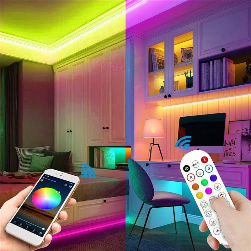 A36T-2X Wifi Smart RGB Music Controller For LED Strip Light + Infrared Remote Control 24 Keys Wireless For Color Strip Lights Peaceful Pleasures Health and Wellness