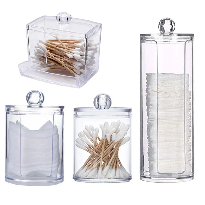 Makeup Cotton Pad Organizer Bathroom Storage Box For Cotton Swabs Cosmetics Jewelry Makeup Remover Pad Container box Peaceful Pleasures Health and Wellness