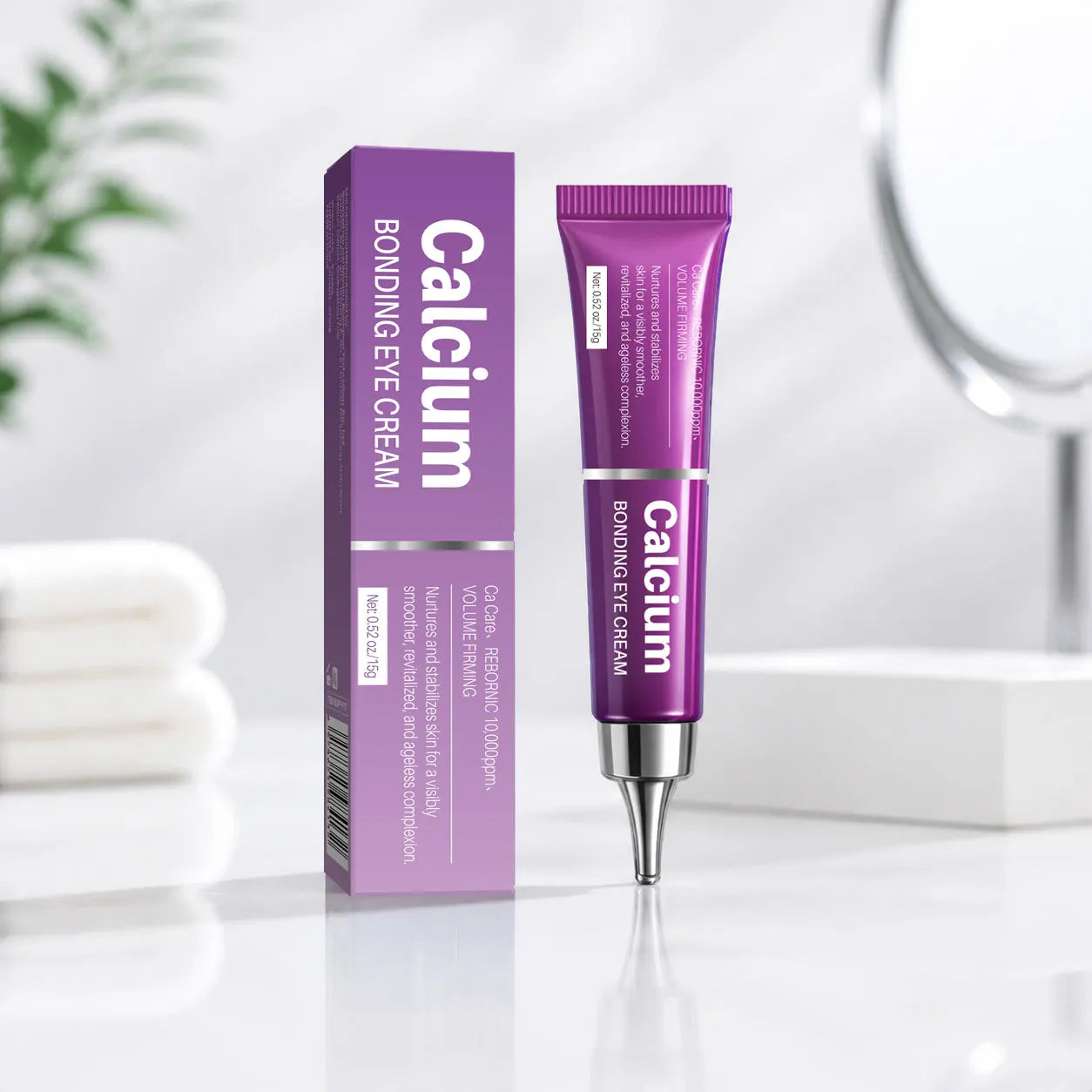 Calcium Bonding Eye Cream with Peptides, Firming Eye Treatment & Puffy Eyes, Elastin for Dark Circles & Hydrating Care,31g Peaceful Pleasures Health and Wellness