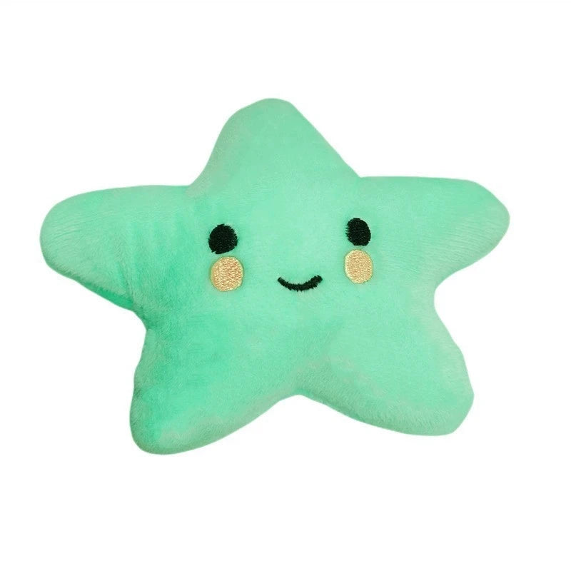6-Pack Plush Pentagram Squeaky Dog Toys for Small & Medium Dogs