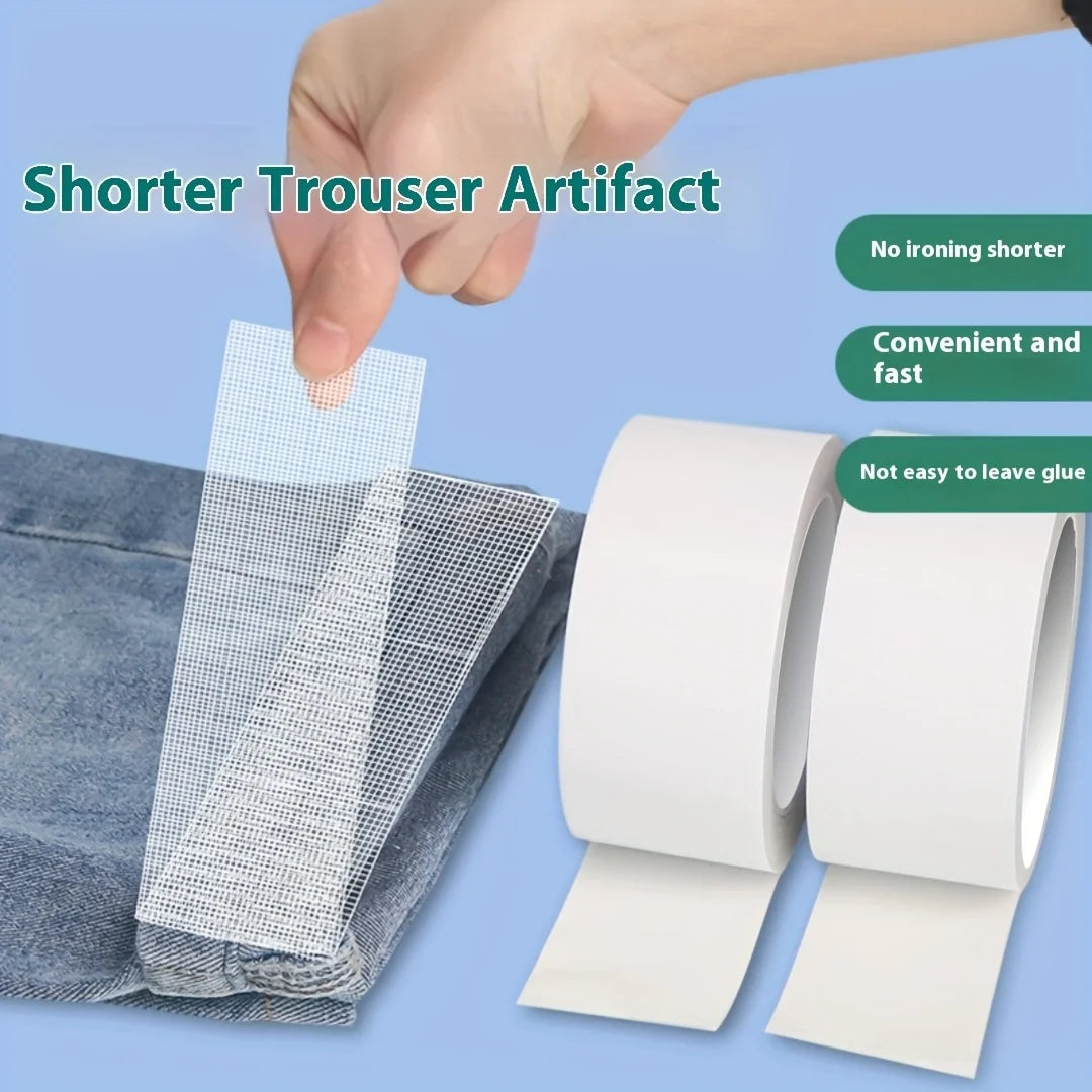 1 Roll Pants Leg Shortening Tool No Sewing Ironing Fixed Sticker