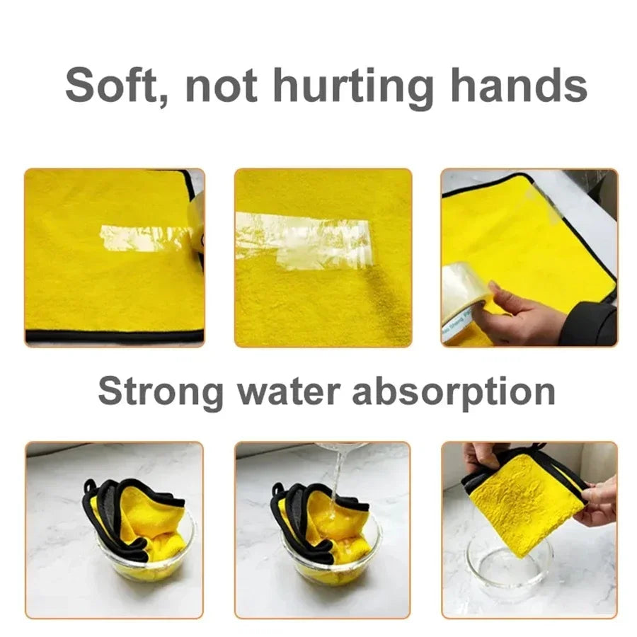 Microfiber Car Cleaning Towels 30x60cm | Quick-Dry Wash Cloths