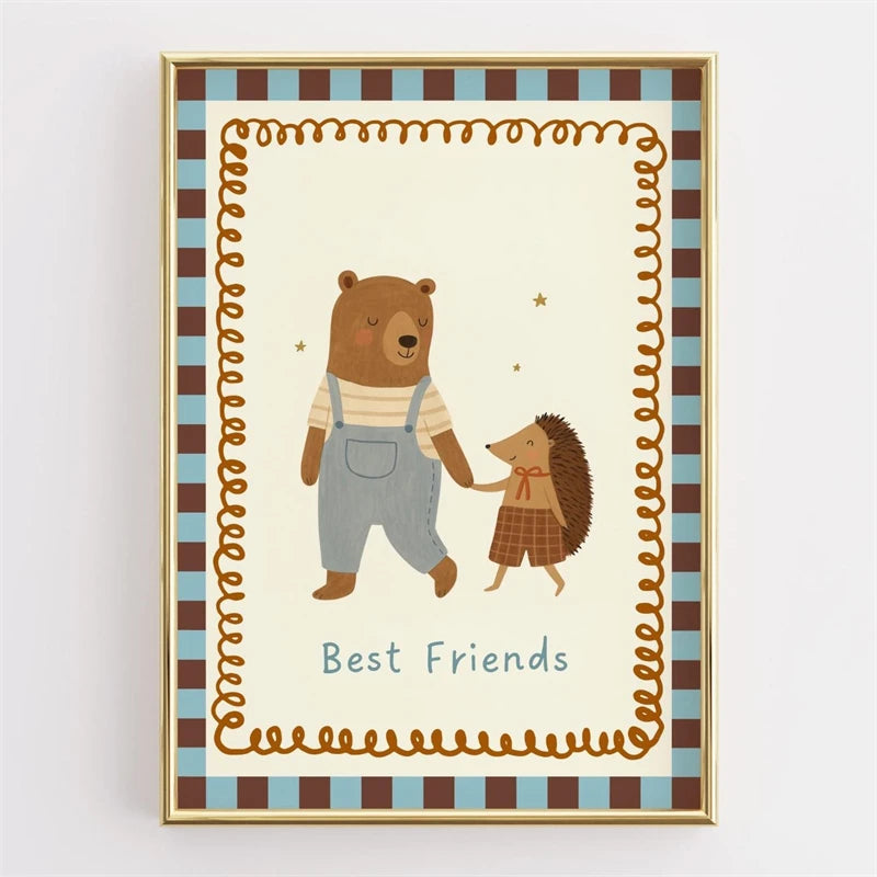 Nordic Cute Elephant Nursery Poster Minimalist Animal Print Playful Safari Wall Art Picture for Living Room Cuadros Home Decor Peaceful Pleasures Health and Wellness