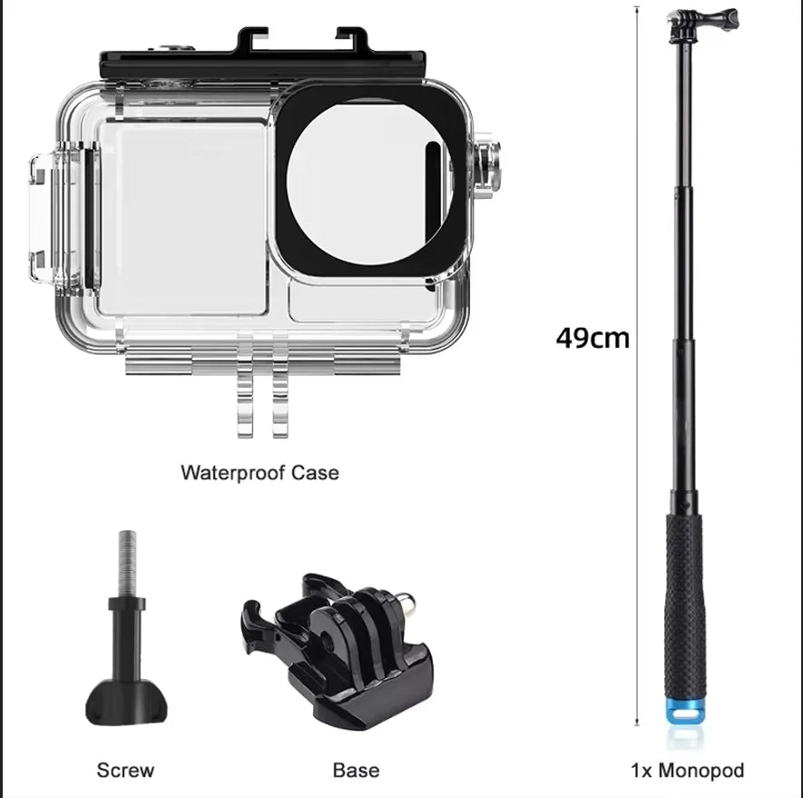 DJI OSMO Action 5 Pro/4/3 Waterproof Housing Case 40M + Filters