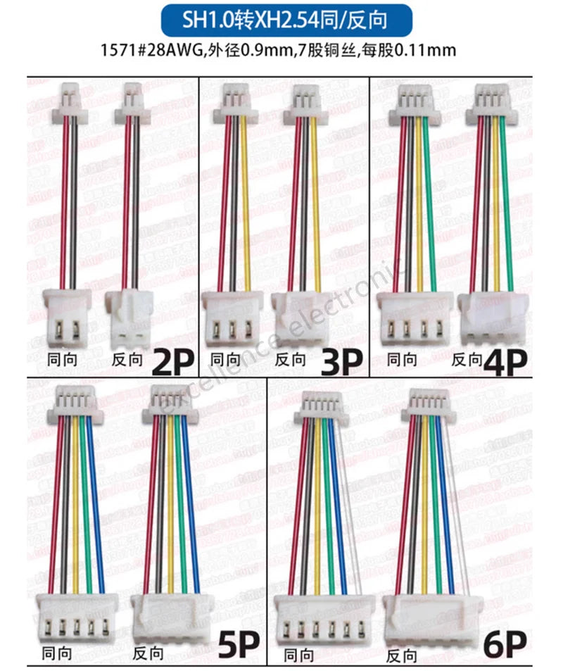 5Pcs SH1.0 JST1.25 ZH1.5 To PH2.0 To XH2.54 Adapter Conversion Terminal Wire Connecting Line Cable 2P 3P 4P 5P 6P Peaceful Pleasures Health and Wellness SH1.0 to XH2.54 3P 20CM|Same direction