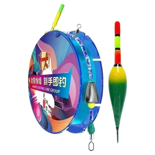 Automatic Bobber Fishing Line Set with Float for Anglers Easy Casting and Smooth Retrieval Outdoor Fishing Tackle Accessories Peaceful Pleasures Health and Wellness 1set