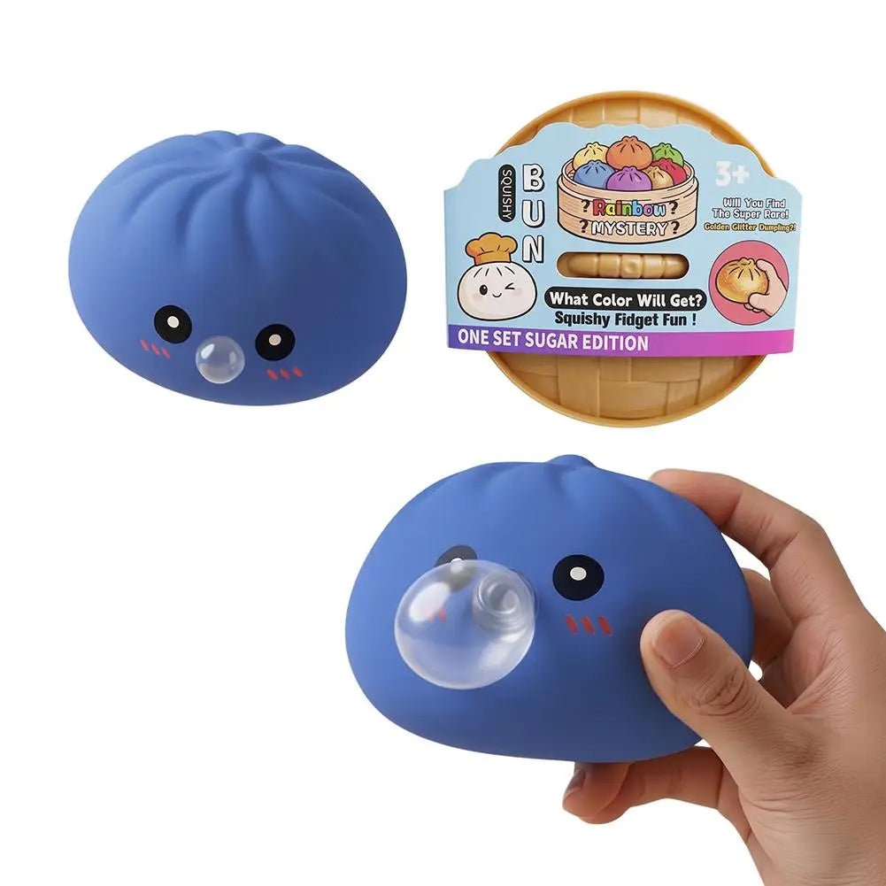 Silicone Bao Bun Squishy Toy – Slow Rising Squeeze & Bubbles