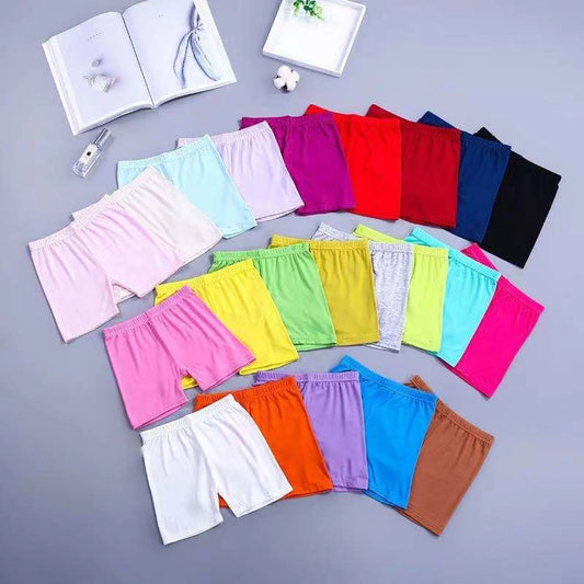 Girls Summer Safety Leggings Cycling Pants Children Anti-emptied Stretch Solid Color Mid-rise Yoga Dancing Shorts 1PC Peaceful Pleasures Health and Wellness