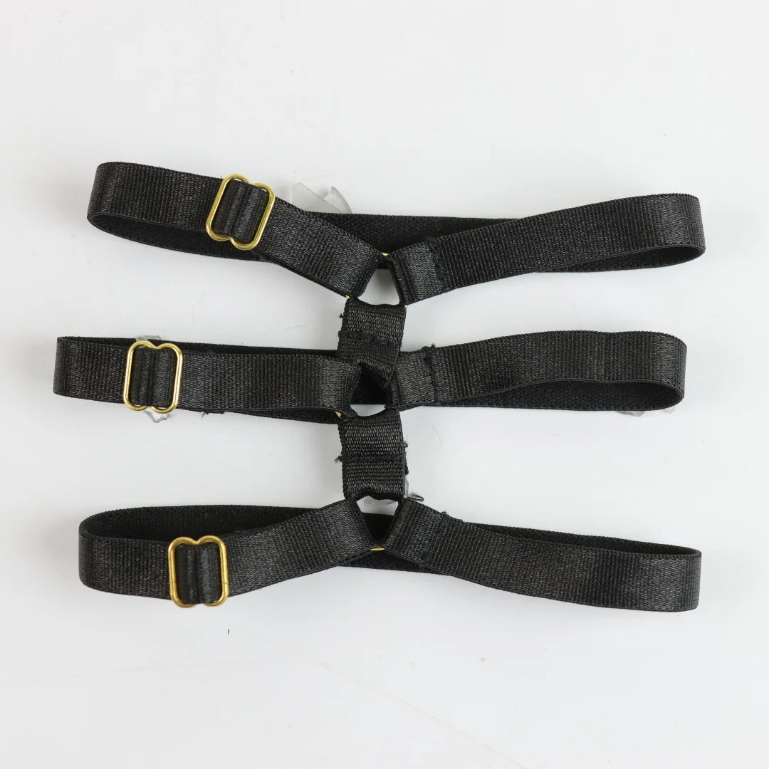 UYEE 1 Pair Black O-ring Punk Ankle Belt Elasticity Feather Anklet