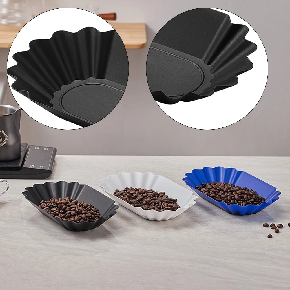 Plastic Coffee Beans Sample Tray Display Dish Plate Container Kitchen