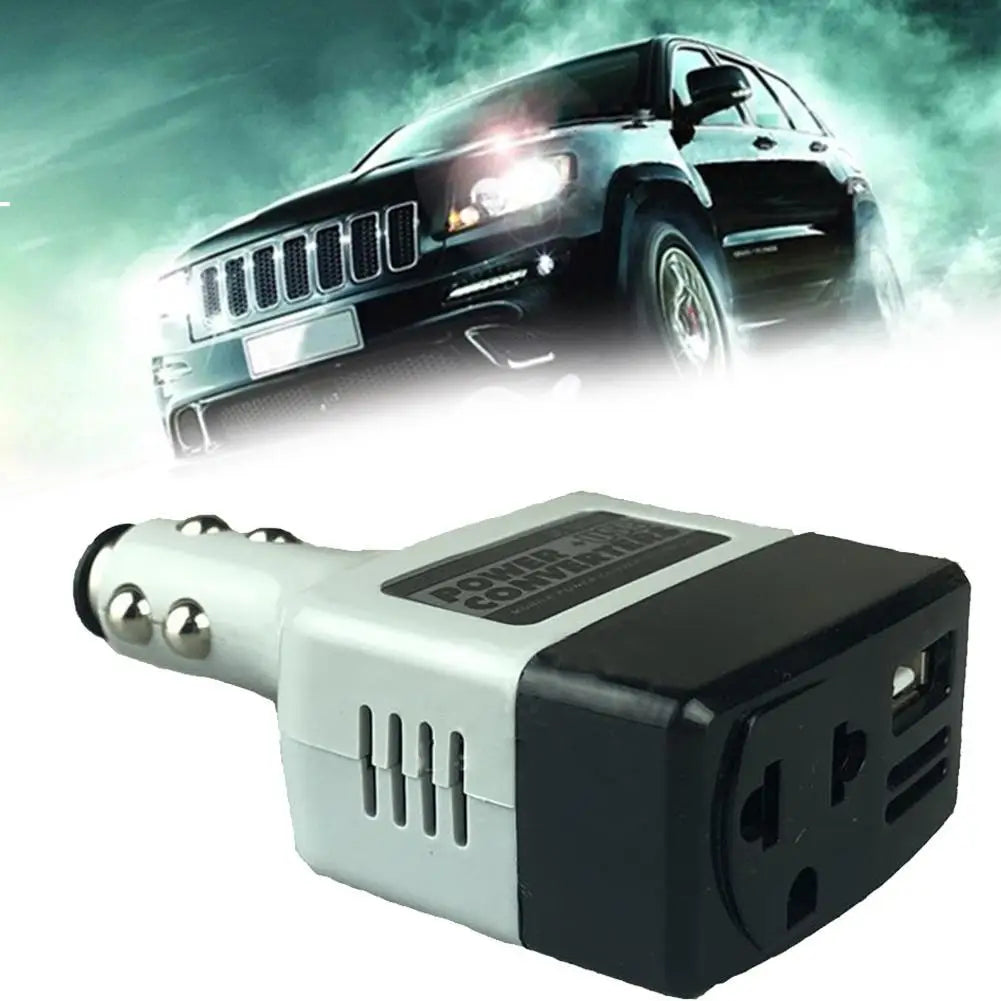 12V 24V DC to AC 220V Portable Car Power Inverter Adapter Plug Converter with USB on-board charger Peaceful Pleasures Health and Wellness