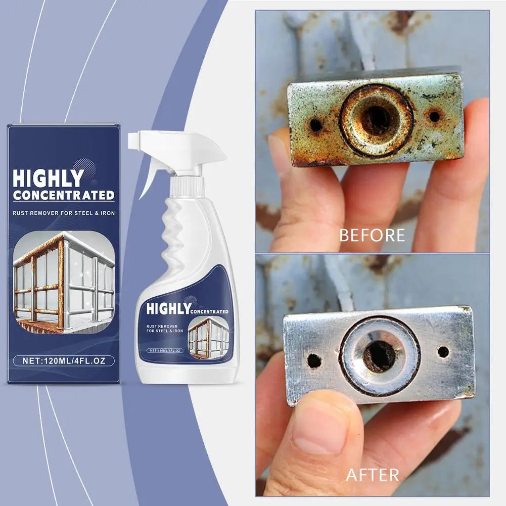120ml Metal Rust Remover Spray – Tools, Car & Iron Surfaces