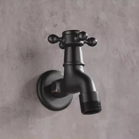 Vintage Solid Brass Single Handle Wall Mount Faucet