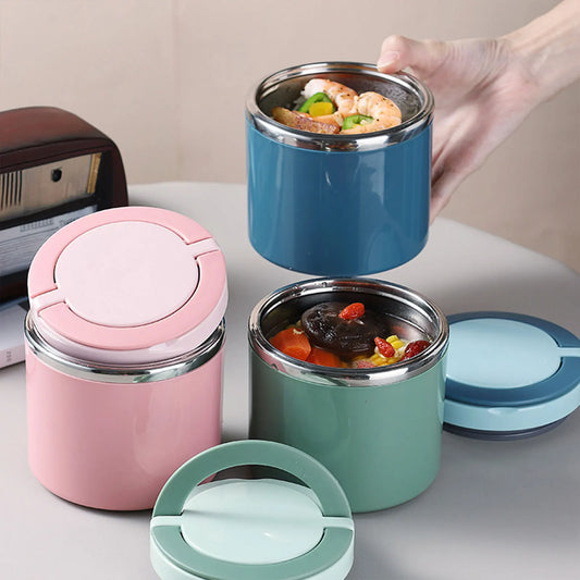 Lunch Box Food Containers Stainless Steel Large Capacity Snack Box Container For Outing Camping Traveling Peaceful Pleasures Health and Wellness