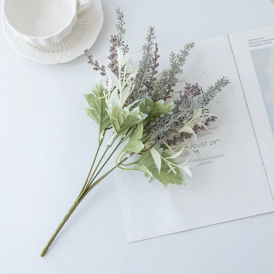 Artificial Lavender Gypsophila Bouquet – Wedding & Home Decor
