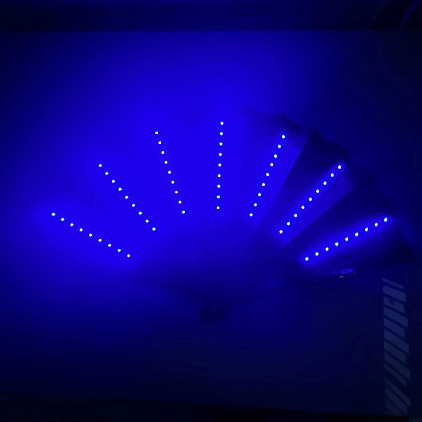 LED Glow Folding Hand Fan – Rave, Festival & Party Accessory