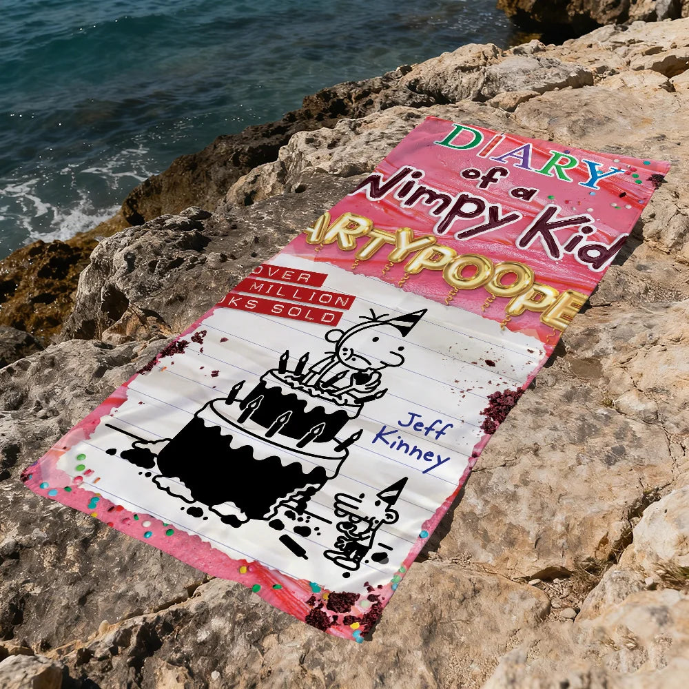 Anime Wimpy Kid Quick-Dry Beach Towel | Soft Pool & Travel Towel