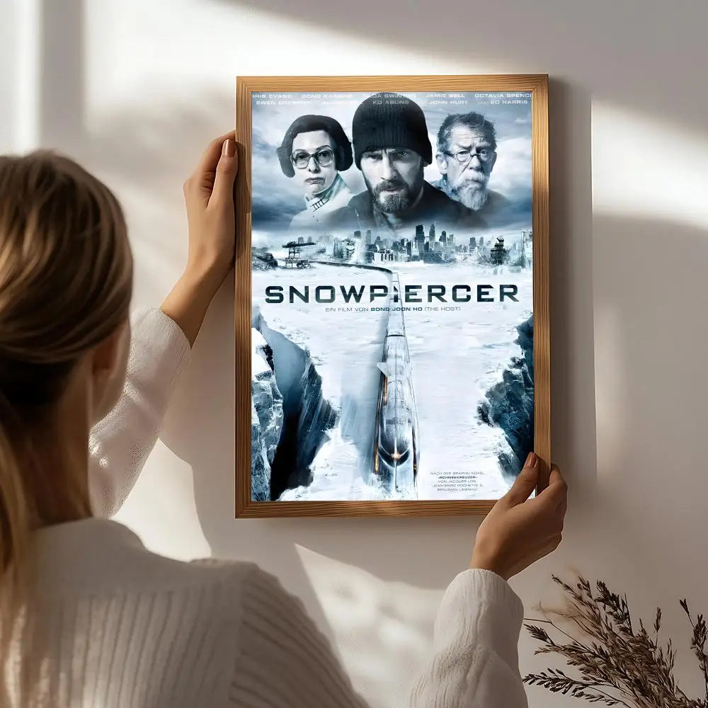 Snowpiercer Movie Poster HD Self-Adhesive Waterproof Wall Art Movie Wall Poster Peaceful Pleasures Health and Wellness White1 15X20cmNoframe