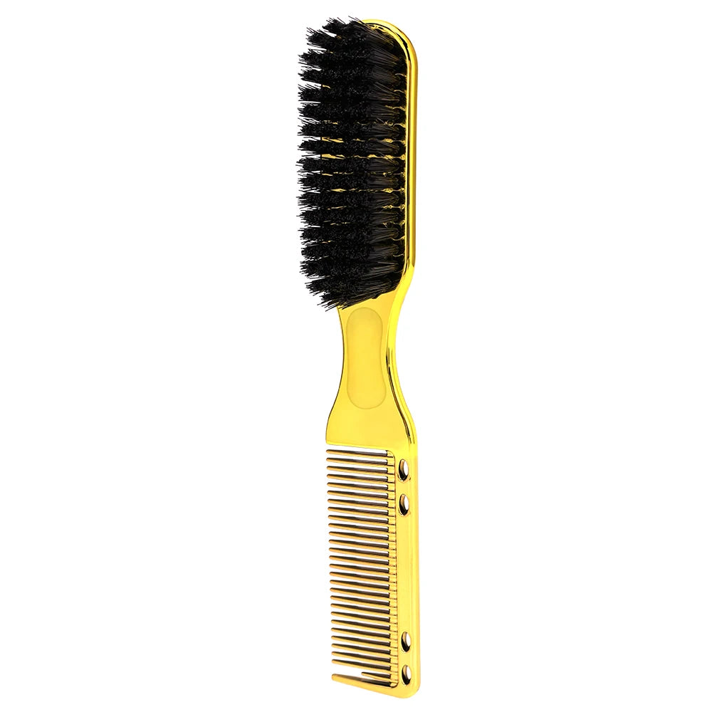 Salon Barber Beard Comb Two-sided Men's Shaving Brush Beard Brushes Salon Hairdressing Hair Styling Tool High-Qualit Peaceful Pleasures Health and Wellness golden