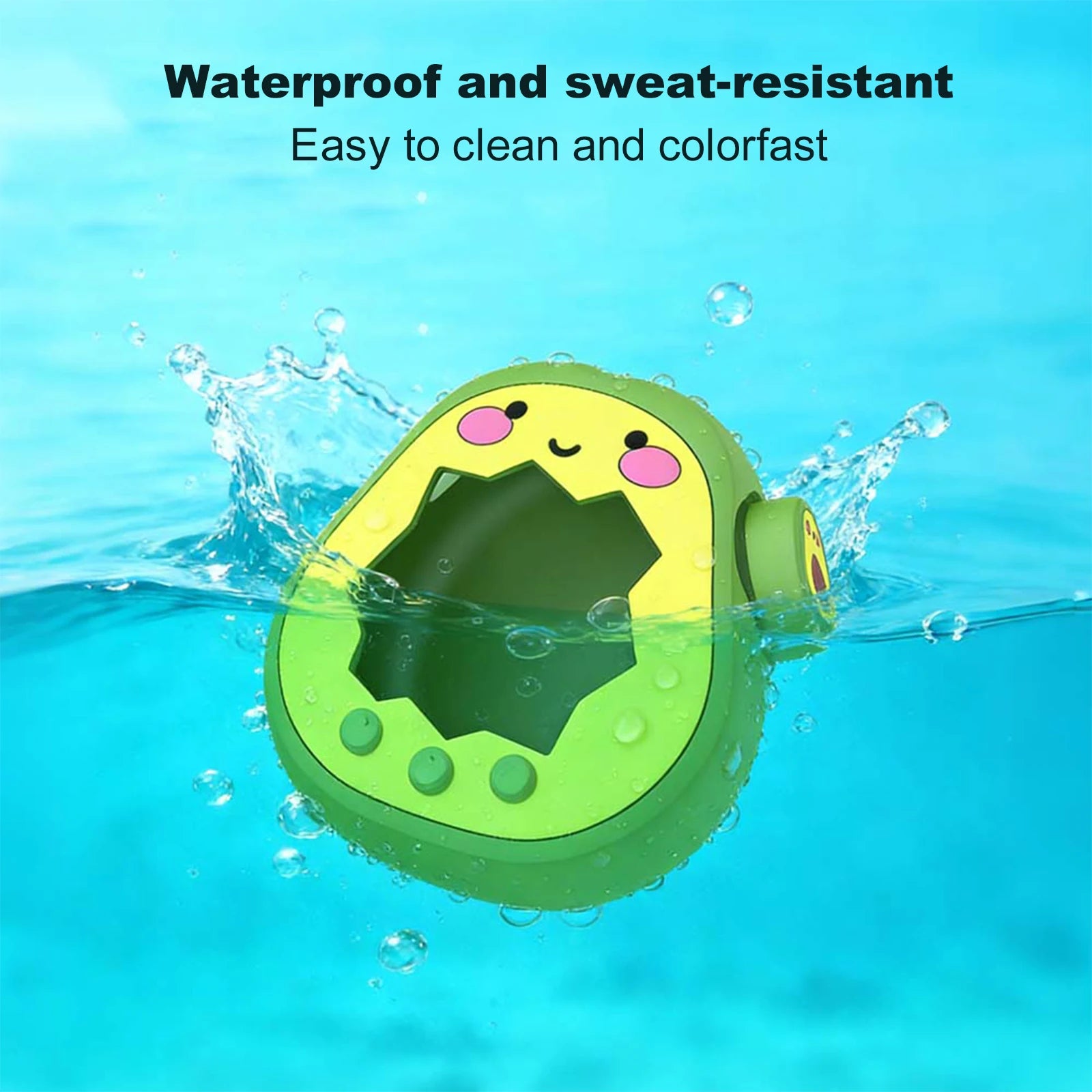 For Tamagotchi Paradise Avocado Shape Silicone Protective Shell Shockproof Anti-Scratch Protect Shell Set Gaming Accessories Peaceful Pleasures Health and Wellness