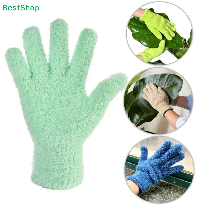 Microfiber Plant Cleaning Gloves | Reusable Dusting Gloves
