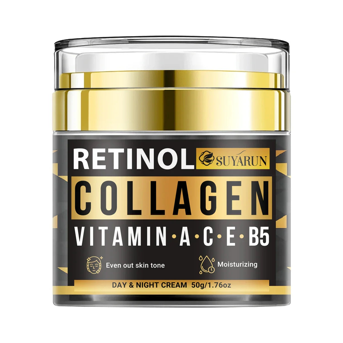 SUYARUN Collagen Retinol Face Cream – Vitamin C&E Moisturizer