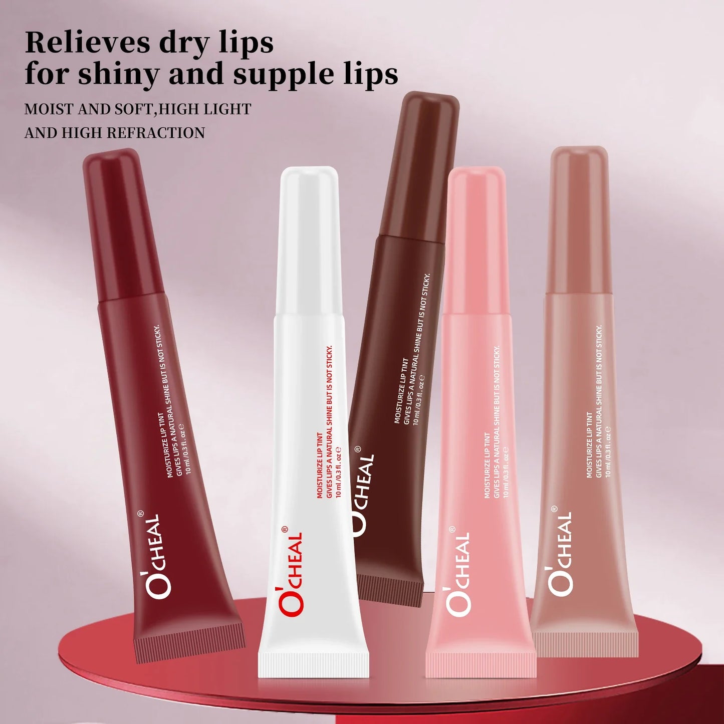 O'Cheal 5-Color Moisturizing Lip Gloss & Lip Mask Glaze 10ml