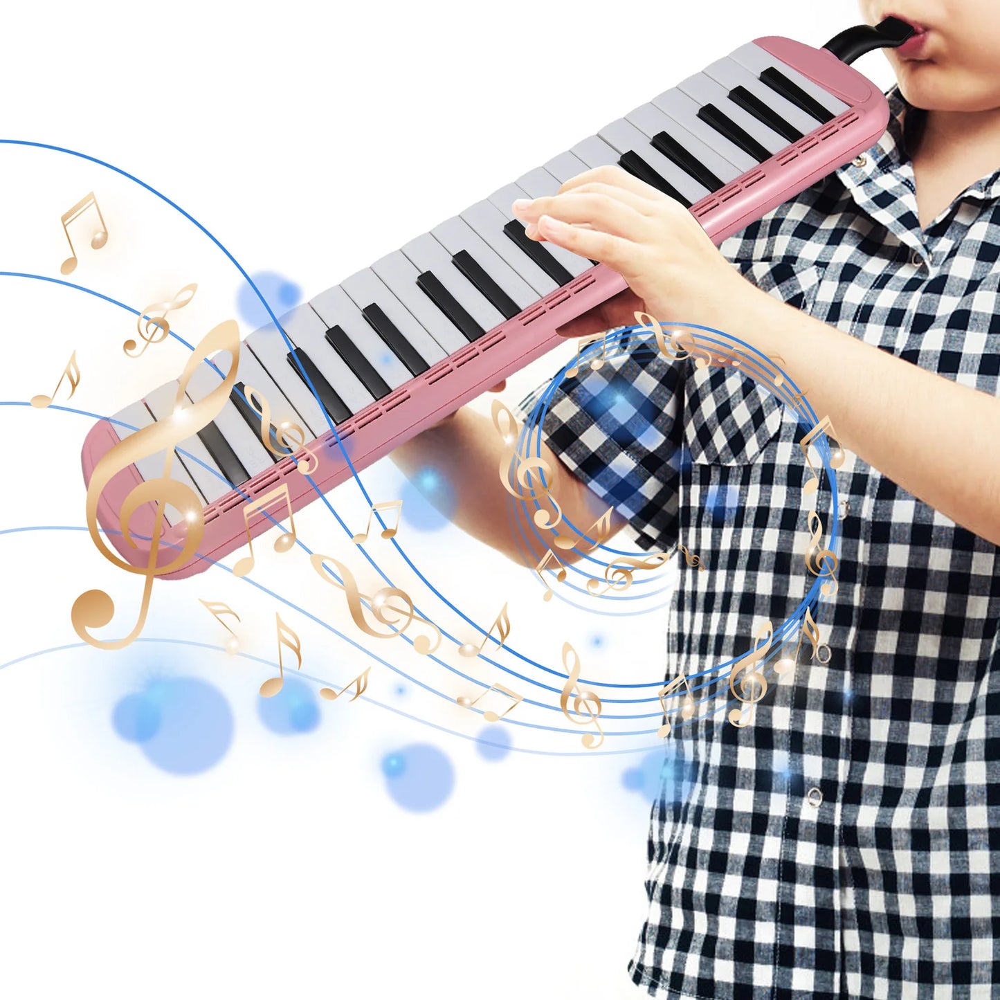 Melodica Air Piano Keyboard 37 Keys Instrument 2 Soft Blow Pipe