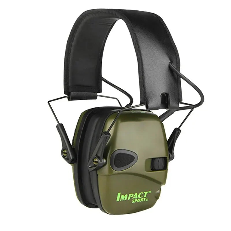 Electronic Shooting Earmuffs Tactical Impact Sound Amplification Headset Ear Protection Anti-noise Ear Muff Outdoor Sports 1pc Peaceful Pleasures Health and Wellness green