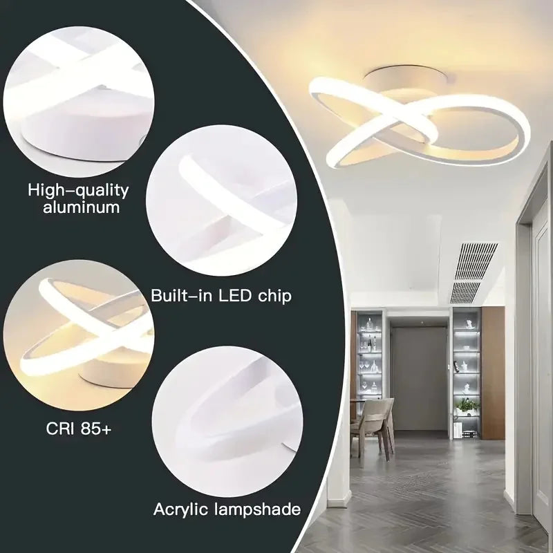 RUNTOIN Modern LED Ceiling Light | Corridor & Bedroom Lamp