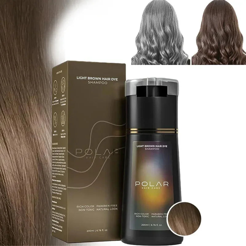 Hair Dye Shampoo – 5 Colors | Moisturizing & Repairing Color Shampoo for Men & Women Peaceful Pleasures Health and Wellness Light brown