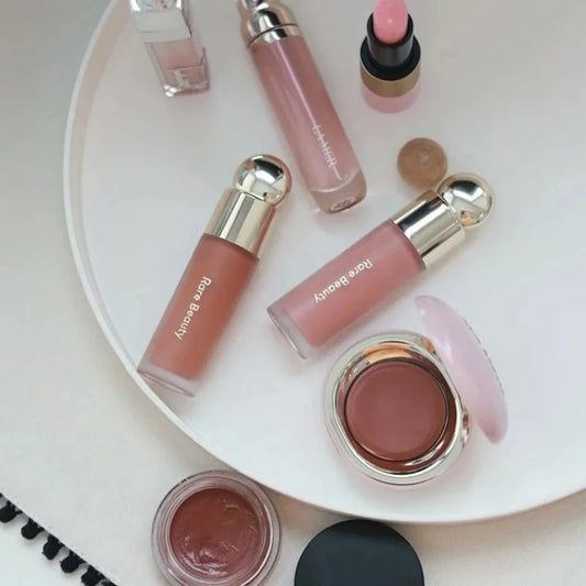 Rare Beauty Soft Pinch Liquid Blush, Lip Stain & Highlighter Set Makeup Gift Set Peaceful Pleasures Health and Wellness