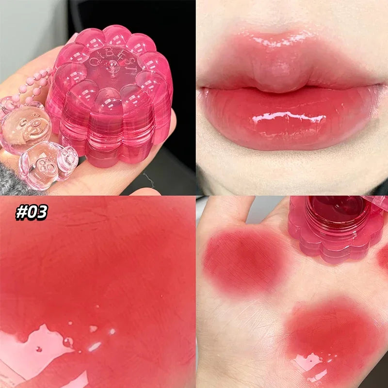 QIBEST Moisturizing Lip Glaze Multi-Color Moisten Shine Lip Plumper Makeup Hydrating Liquid Lipstick Cheek Face Blush Cream Peaceful Pleasures Health and Wellness 03