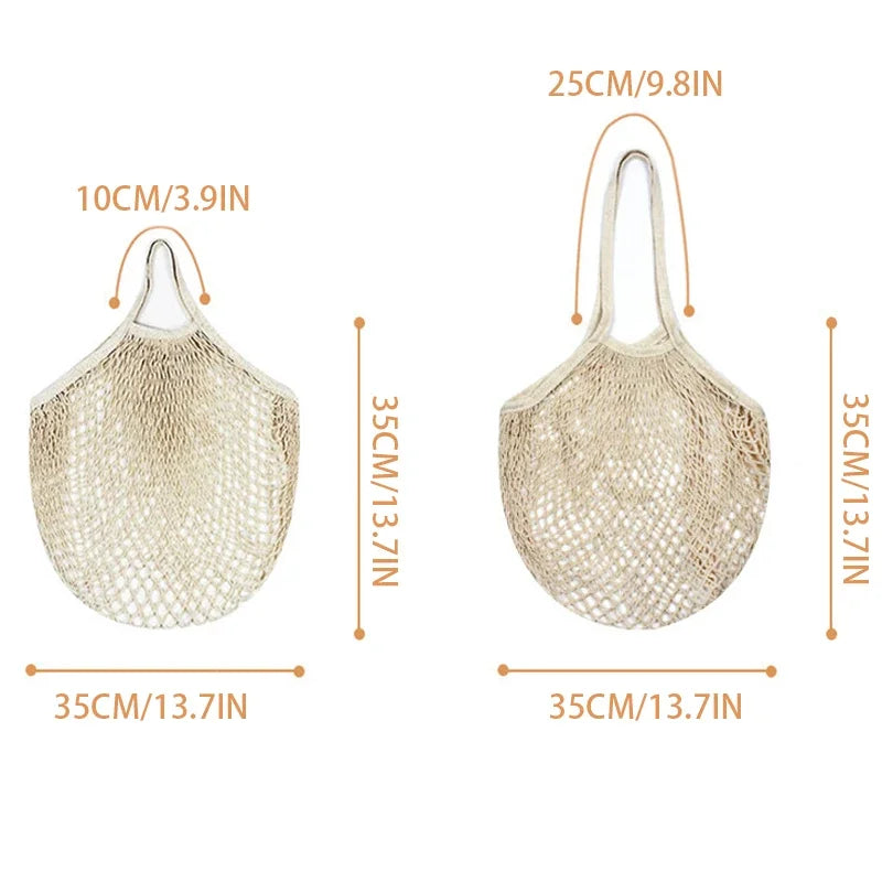Reusable Cotton Mesh Grocery Bag – Produce & Fruit Storage