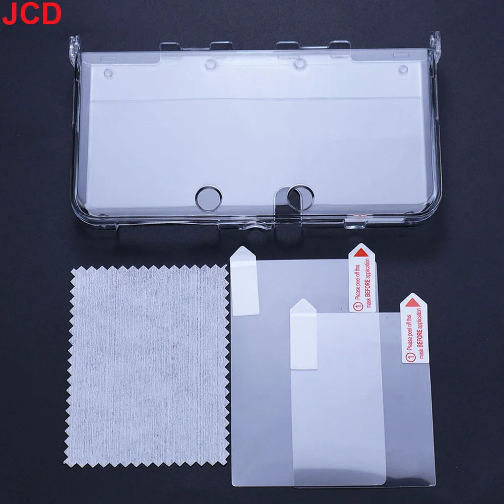 JCD Clear Crystal Case for Nintendo 3DS & New 3DS XL + Screen Film