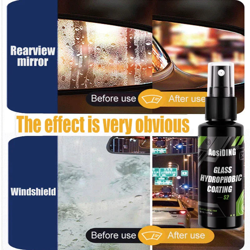 Anti-Rain for Cars Glass Water Repellent Spray Long Lasting Ceramic Windshield Nano Hydrophobic Protection Coating Peaceful Pleasures Health and Wellness