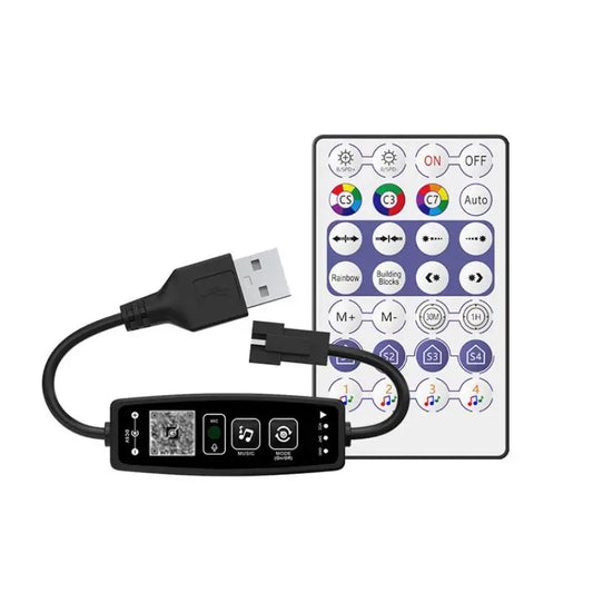 WS2812B Bluetooth LED Controller – App & Music Sync, USB 5V LED Strip Controller Peaceful Pleasures Health and Wellness