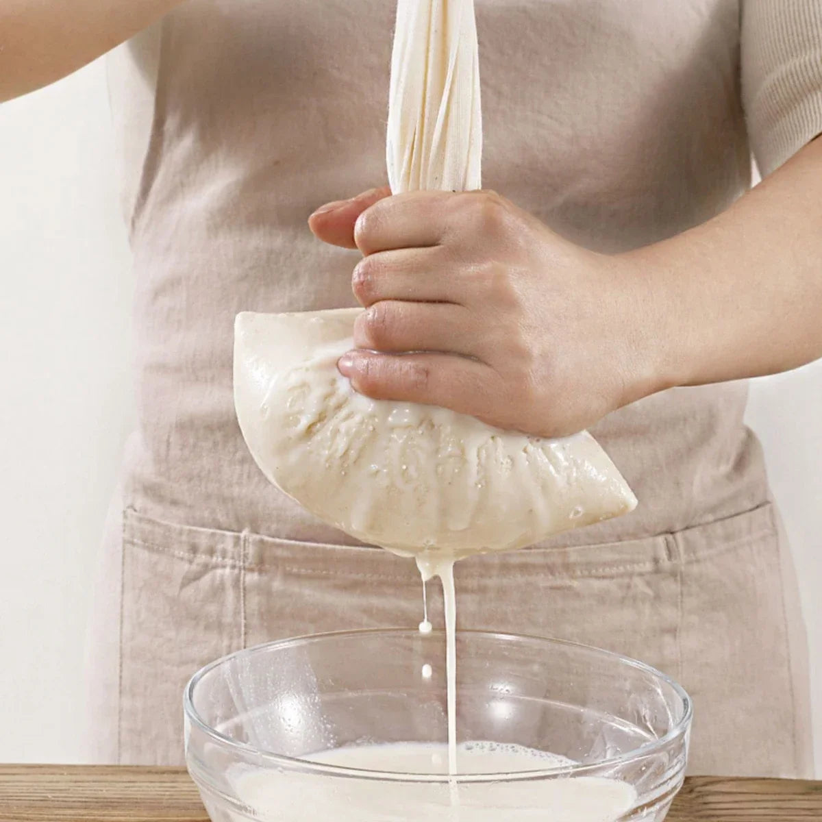 Nut Milk Bag Home Kitchen Gadgets Dish Drainer Kitchenware Reusable Unbleached Useful Things for Kitchen Dining Bar Filter Tools Peaceful Pleasures Health and Wellness
