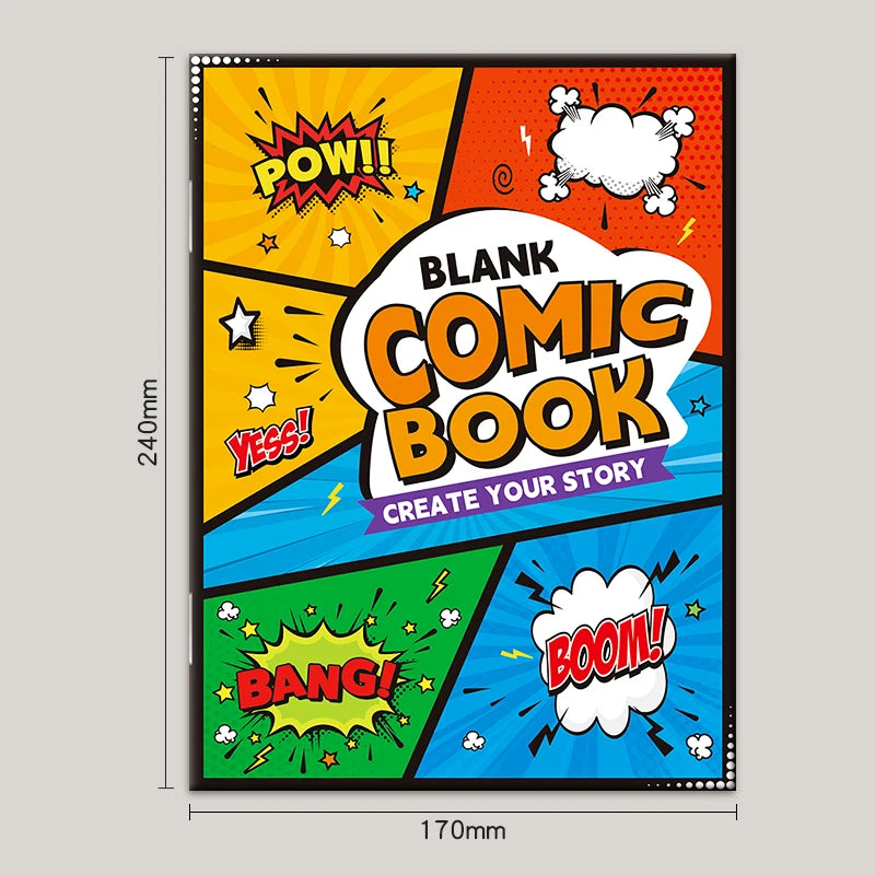 Blank Comic Doodle Drawing Book Adult Stress-relief Practice