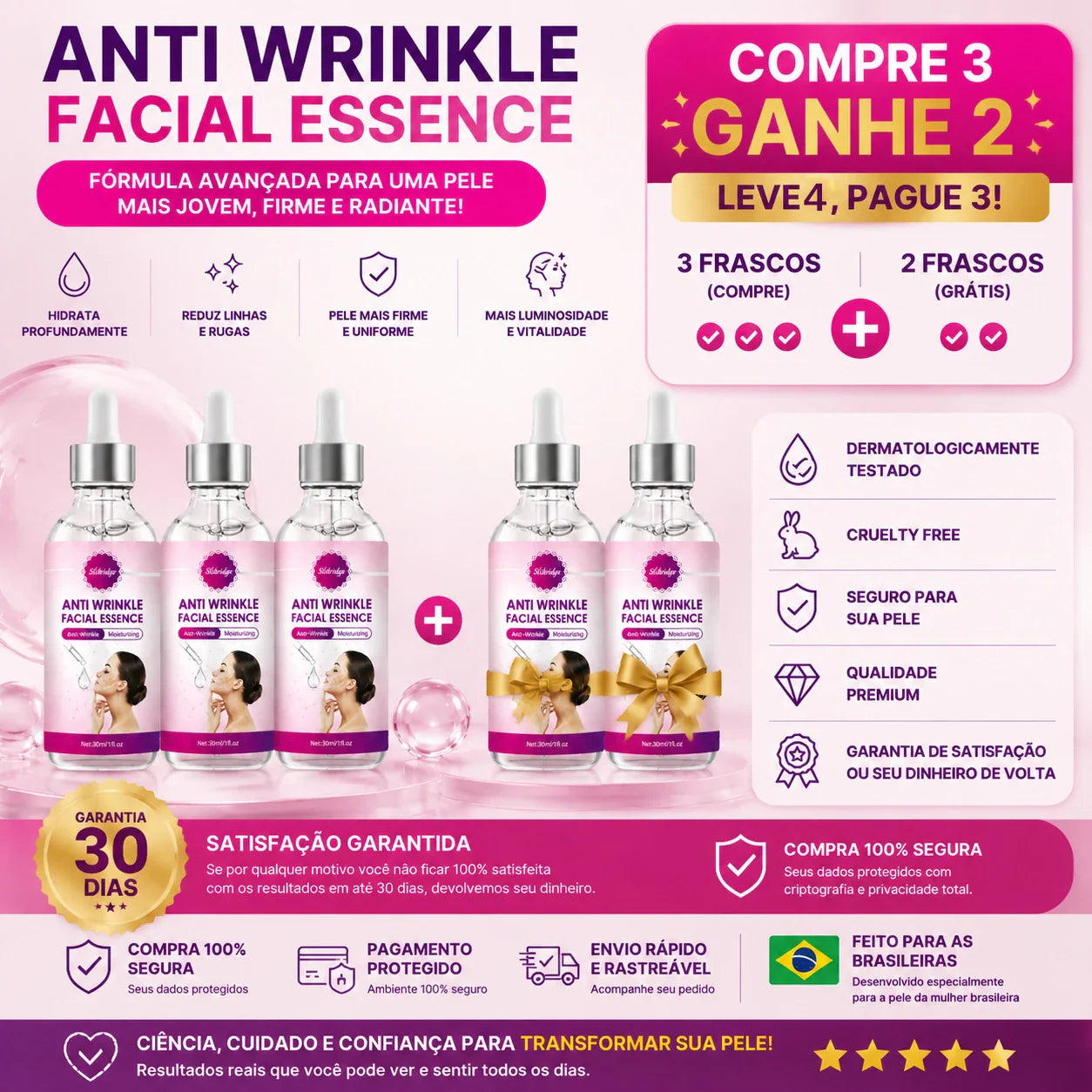 Plumping Facial Serum – Hyaluronic Acid & Collagen Anti-Aging