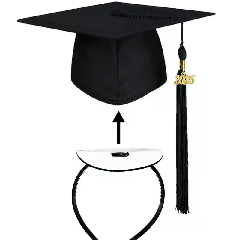 Graduation Cap Headband – Non-Slip Elastic Party Hair Accessory
