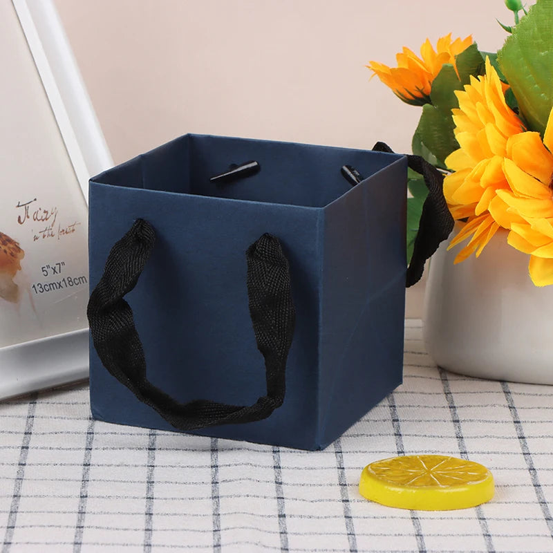 Square Kraft Paper Gift Bags | Wedding, Birthday & Flowers