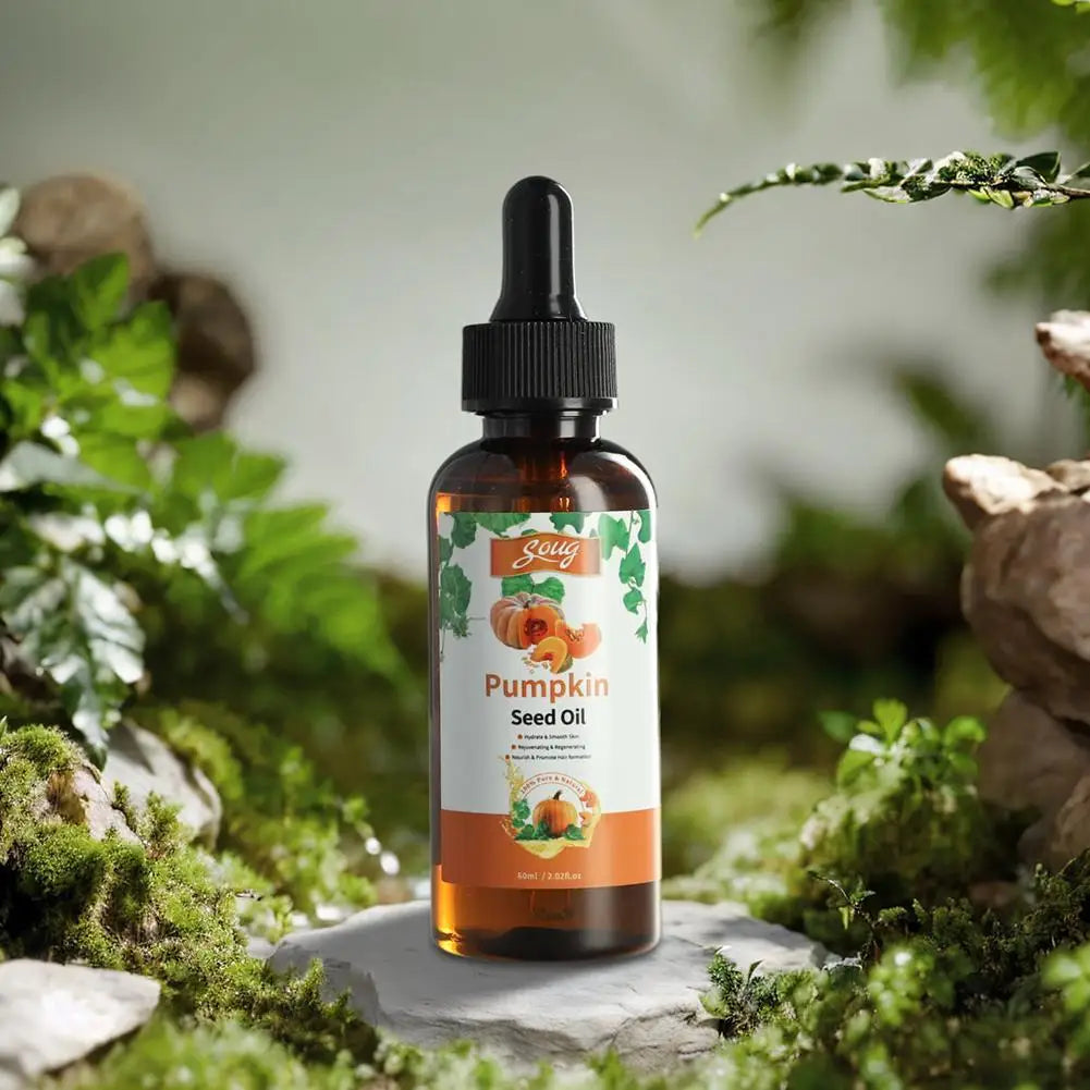 1/2/3Pcs Hair Care Serum Pumpkin Seed Essential Oil Nourishing Hair Enhancer Thicker Improve Split Hair Rough Hair Care Peaceful Pleasures Health and Wellness
